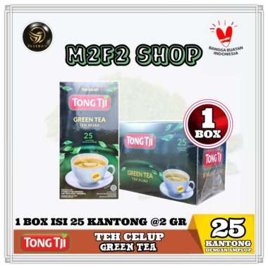 Promo Harga Tong Tji Teh Celup Green Tea Dengan Amplop per 25 pcs 2 gr - Blibli