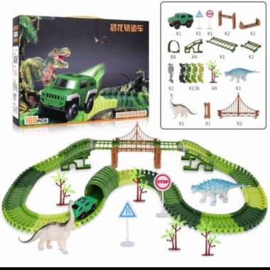 mainan anak diy set rel dinosaurus create a