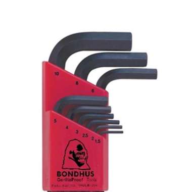 Bondhus Set Kunci L Hexagonal S 1.5-10 Mm Hlx9Ms 9 Pcs