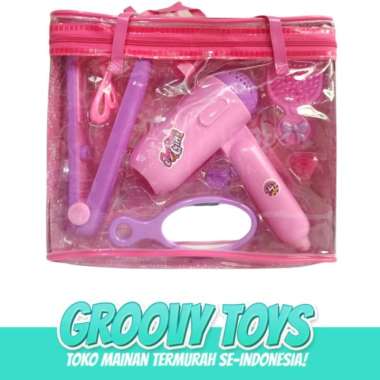 mainan anak tas beauty hairdryer fashion girl Multicolor