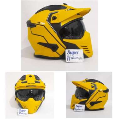 Helm JPX MX 726R Motif (ongkir 2kg) XXL MX02 ylw doff