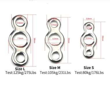 Ring Double 8 New R Konektor Stainless Penyambung Rantai Burung Model S