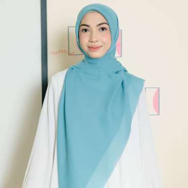 Lozy Hijab - Mima Syari Lasercut (Hijab Segiempat Syari Lasercut) Blue Tosca