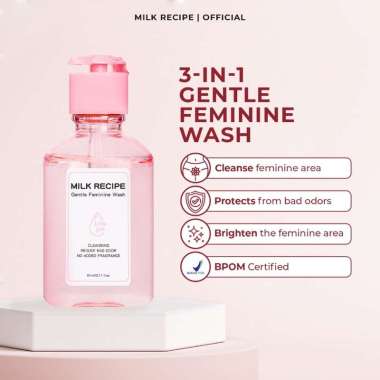 Milk Recipe Gentle Feminine Cleanser Sabun Pembersih Area Kewanitaan Feminine Cleanser