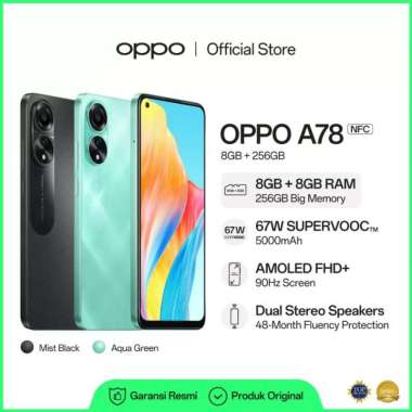 OPPO A78 4G NFC 8GB/256GB (Garansi Resmi)