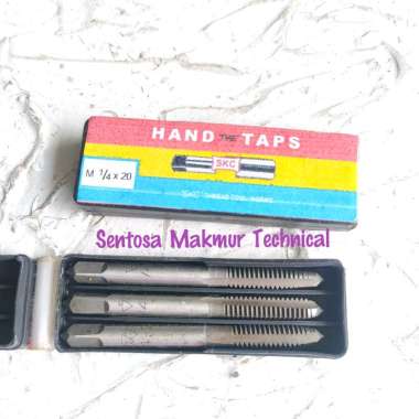 SKC M 1/4 x 20 Mata Hand Tap Bor Pembuat Ulir Drat Derat Baut M1/4 x 20mm
