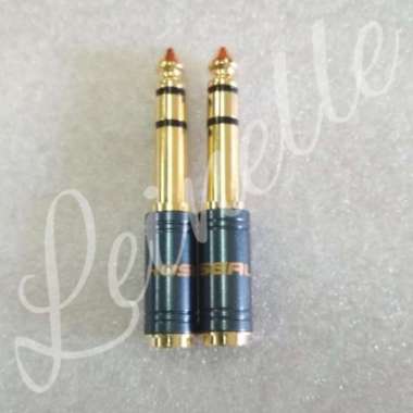 Choseal Connector Jack Mini 3.5mm to Jack TRS 6.5mm Sambungan Jek