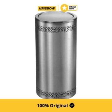 Krisbow Dust Bin Tempat Sampah Stainless Tutup Ayun 30X65 Cm