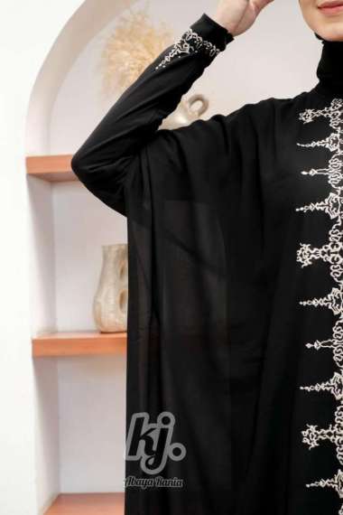 Abaya Hitam khadijah mode Rania set Free hijab Sampai Jumbo Jumbo Hitam