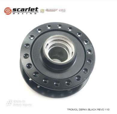 Scarlet Racing - Tromol Trombol Hub Depan Belakang Set Revo 110 Set D/B Black