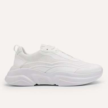 PM014 SEPATU SNEAKER PRIA PEDRO ALL FULL WHITE PUTIH POLOS