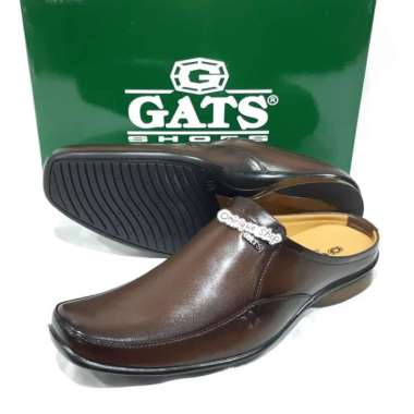 Sepatu Sandal Slop Kulit Gats Zu-0061 Original 41 HITAM