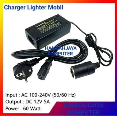 Colokan Lighter Adaptor Vacum Vacuum Cleaner Mobil Ke Listrik 12V 10A Multicolor