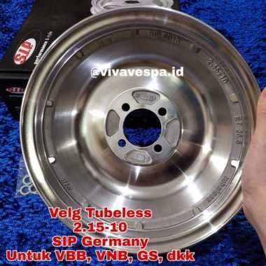 Velg Tubeless 2.15 Ring 10 Polish Sip Germany Untuk Vespa Vbb Vnb Gs Multicolor