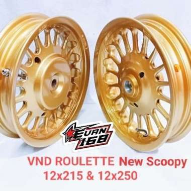 Velg Racing Vnd Ring 12 Roulette All New Scoopy Fi 2018 Gold Matte Multicolor
