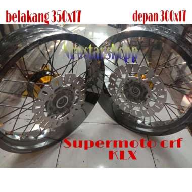 Velg Supermoto Klx Crf 300-17 & 350-17 Set Paketan Original Multicolor