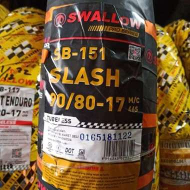 Paketan Ban SWALLOW 90/80-17 & 100/80-17 SLASH SB-151 SOFT COMPOUND TUBELESS