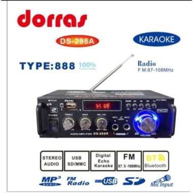 Power Amplifier Dorras DS-298A 600 Watt Amplifier Bluetooth Karaoke.