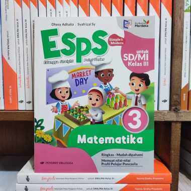 Buku Esps Matematika Kelas 3 SD Kurikulum Merdeka Erlangga