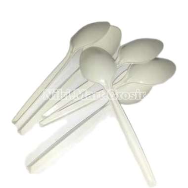 Sendok Plastik Putih / Garpu Plastik 12'pcs / Sendok Plastik Panjang Putih sendok