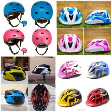 Helm sepeda anak adjustable. oxelo biru