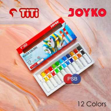 Titi Joyko Watercolor 12 Colors / Cat Air Titi Joyko 12 Warna Multicolor