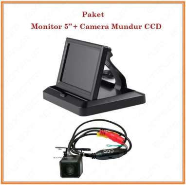 Monitor Tv Lipat 5 Inch - Paket Monitor Tv 5 Inch &amp; Kamera Ccd Multicolor