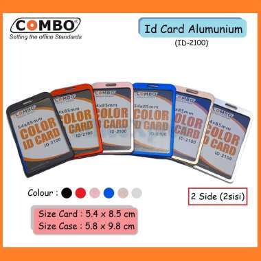 Card Holder Alumunium / ID Card Alumunium / Name Tag / Tempat Kartu Id Card Metal / Card Case Alumun