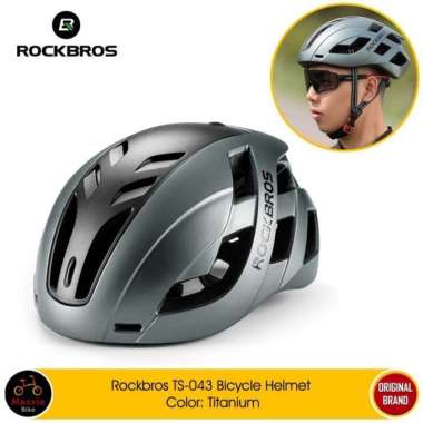 ROCKBROS TS-43 Bicycle Ultralight Helmet - Helm Sepeda TITANIUM Titanium