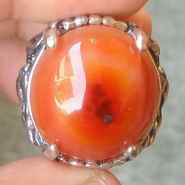 Cincin Akik Batu Sulaiman Motif Gambar Mata Dewa Puser Bumi Antik 9