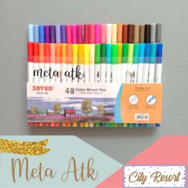 Dual Brush Pen Joyko 48 Warna Clp-40 Multicolor
