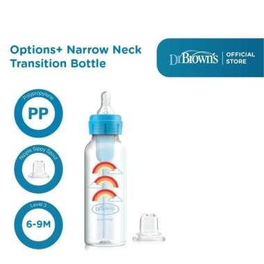 Dr Brown's 2in1 Transition Bottle Starter Kit 250ml Biru