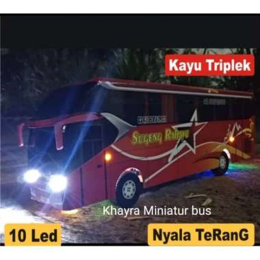 Miniatur Bus Bis / Mainan Bus Bis Shd Sugeng Rahayu Plus Lampu Multicolor