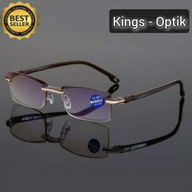 ZS Kacamata Baca Lansia Umur 40 Keatas Double DEKAT dan Jauh Anti Radiasi Sinar ULTRA VIOLET +175