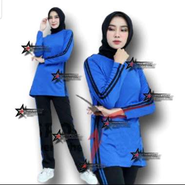 ZS Stelan olahraga wanita / stelan baju senam lengan panjang / setelan kaos olahraga wanita benhur h
