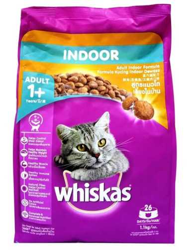 CAT FOOD WHISKAS POC INDOOR 1.1KG