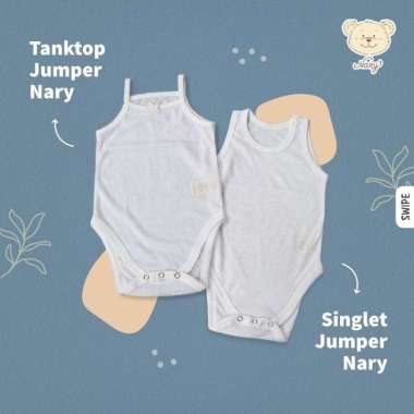 NARY Singlet Bayi - Singlet Tanktop Jumper Putih 3-12 bulan (1 pcs) - Lavie Baby House perempuan 3-6