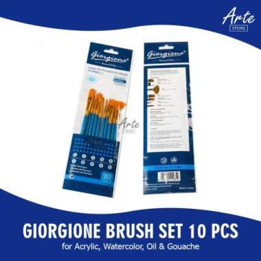 Kuas Lukis - Giorgione Brush Set Isi 10 Pcs Multicolor