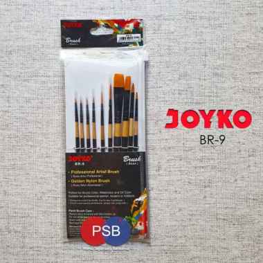 Kuas Joyko Br-9 / Joyko Round Brush / Kuas Lukis Joyko Set 10 Multicolor