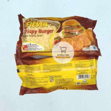 Fiesta Crispy Burger Ayam Chicken Burger Isi 6