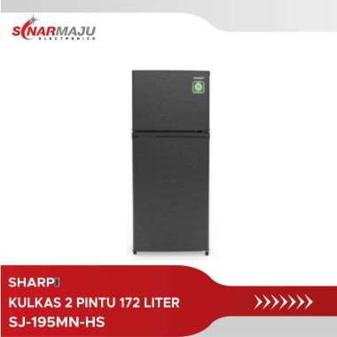 Kulkas 2 Pintu Sharp 172 Liter SJ-195MN-HS SJ195MNHS SJ 195MN HS
