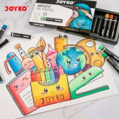 Crayon - Joyko Artist Oil Pastel 12 Warna Multicolor