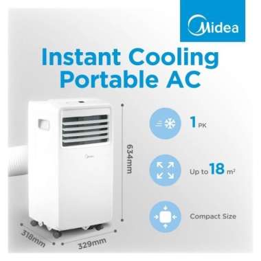 Midea MPHA-05CRN7 AC Portable 1|2 PK - Penyejuk Udara Portabel