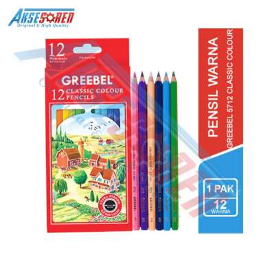 Aksesoren Pensil Warna Greebel Classic Colour Pencils / Pinsil Menggambar / Pencil Coloring 1 Set Le