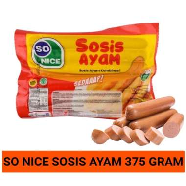 So Nice Sosis Ayam 1kg & 375gr | Sosis Syam Sosis So Nice 1kg Frozen Food - 1kg