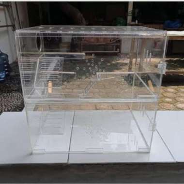 Acrylic / Akrilik 3mm Kandang Hamster (35cm x 25cm x 35cm)