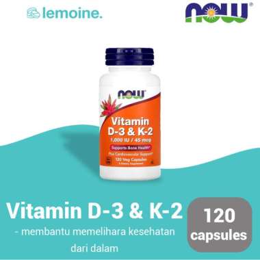 Now Vitamin D3 1000 dan K2 45mcg 120 Kapsul