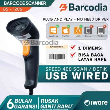 Barcode Scanner 1D USB - Newland Iware BS1206 / BS-1206