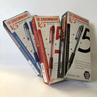 pulpen SNOWMAN V5 (lusin) Biru