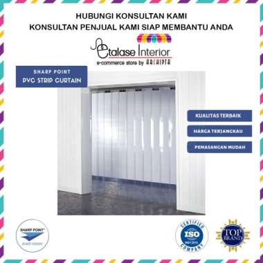 Sharp Point - Gorden PVC Strip Curtain. Tirai Penyekat Gudang Tirai PVC Clear